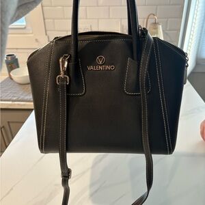 Mario Valentino Black Satchel top handle bag